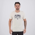 Camiseta Puma Graphics Varsity Masculina BRANCO