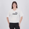 Camiseta Cropped Puma No. 1 Logo Feminino BRANCO