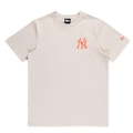 Camiseta New Era Lifestyle New York Yankees MLB Masculina BEGE