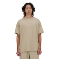 Camiseta New Balance Loose Fit Small Logo Masculina BEGE
