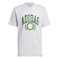 Camiseta adidas Gráfica Varsity Crest Masculina CINZA/VERDE