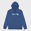 Blusão de Moletom Canguru Plus Size Hurley Square Masculino AZUL