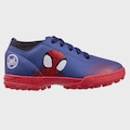 Chuteira Society Infantil Dray Marvel Homem Aranha AZUL