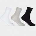 Kit 3 Pares Meia Hoahi Cano Alto Unissex PRETO/BRANCO