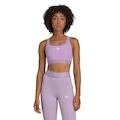 Top Fitness adidas Techfit Suporte Médio Feminino ROXO CLARO/BRANCO