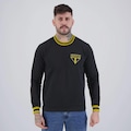 Blusão Moletom São Paulo Vintage Masculino PRETO
