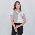 Camiseta Cropped Fluminense Fluir Feminino CINZA