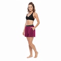 Short Com Elastico Personalizado - WINE VERMELHO