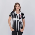 Camisa Polo Corinthians Kalunga Retrô Feminina PRETO