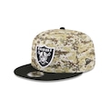 Boné New Era 9Fifty Las Vegas Raiders NFL Salute Service 2025 Masculino VERDE