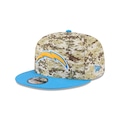 Boné New Era 9Fifty Los Angeles Chargers NFL Salute Service 2025 Masculino VERDE