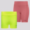 Kit 2 Bermudas Rainha UV 50+ Classic Curta Feminina ROSA