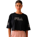 Cropped Fila Over Outline Union 1911 Feminino PRETO