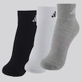 Kit 3 Pares de Meia adidas ESS Ank Unissex BRANCO
