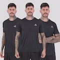 Kit 3 Camisetas Topper Spirit Masculina PRETO