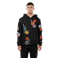 Blusão de Moletom New Era Canguru Fechado New York Mets MLB Masculino PRETO