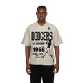 Camiseta New Era Oversize Los Angeles Dodgers MLB Masculina BEGE