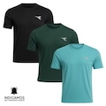 Kit 3 Camisetas Diadora Small Logo Masculina PRETO