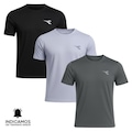 Kit 3 Camisetas Diadora Small Logo Masculina PRETO
