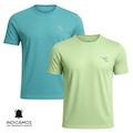 Kit 2 Camisetas Diadora Small Logo Masculina VERDE