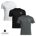 Kit 3 Camisetas Diadora Small Logo Masculina BRANCO