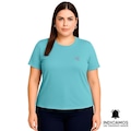 Camiseta Diadora Small Logo Plus Size Feminina AZUL