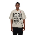 Camiseta New Era Oversize Boston Red Sox MLB Masculina BEGE