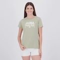 Camiseta PUMA Graphics Varsity Feminina VERDE