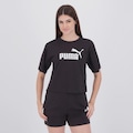 Camiseta Cropped PUMA No.1 Logo Feminino PRETO