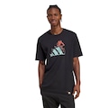 Camiseta Adidas Doodle Hunt Bike Masculina PRETO/AZUL CLA