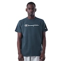 Camiseta Champion Malhão Heritage Script Rust Masculina AZUL