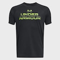 Camiseta Under Armour Tech Split Wordmark Infantil PRETO