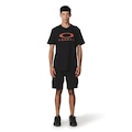 Camiseta Oakley Ellipse Fingerprint SS Tee - Masculino PRETO/LARANJA