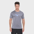 Camiseta Mizuno Run Spark Mescl Masculino AZUL