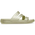 Sandália Feminino Crocs Getaway Metallic Strappy Sandal Champagne Metallic OURO