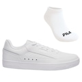 Kit Tênis Fila Vortex E Meia - Masculino BRANCO/CINZA