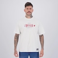 Camiseta NBA Chicago Bulls Oversized Class Masculina BRANCO