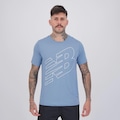 Camiseta New Balance Sport Essentials Printed Masculina AZUL