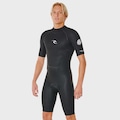 Short John Rip Curl Freelite 2/2 mm Back Zip Black White - Masculino 2