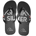 Chinelo Quiksilver Molokai Silver Transfer Masculino PRETO