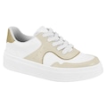 TENIS BEIRA RIO CASUAL REF FEMININO BRANCO/OURO