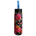 Garrafa Farm Que Sede Rosas Pintadas 500ml Térmica Original PRETO/PRETO
