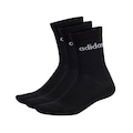 Meia Cano Médio adidas C Lin Crew 3P Unissex PRETO