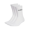 Meia Cano Médio adidas C Lin Crew 3P Unissex OFF WHITE