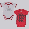 Bodys Do Flamengo - 2 unidades - Infantil BRANCO