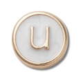Jibbitz Crocs Letra U Pequena Perolizada BRANCO