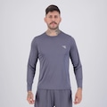 Camiseta Diadora EXC Logo ML Masculino CINZA