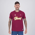Camiseta NBA Miami Heat Cursive Masculina VERMELHO
