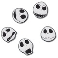 Kit Jibbitz Crocs NBC Jack Skellington Pack com 5 Peças BRANCO