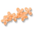 Jibbitz Crocs Flores Laranja Florescendo BRANCO